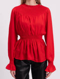 GEORGE J. LOVE Shirred Self-Tie Blouse – IT 38