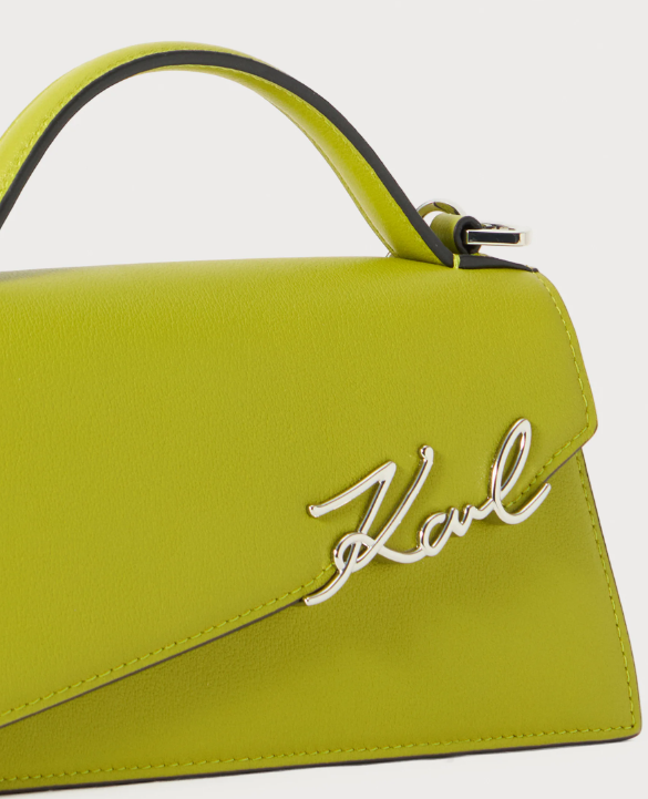 KARL LAGERFELD SIGNATURE SLIM - Handbag - matcha green