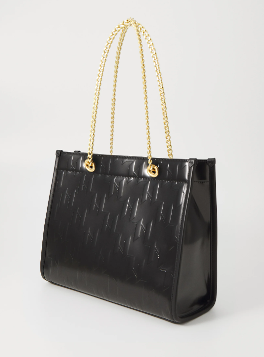 KARL LAGERFELD SKUARE SP SHINY MONO TOTE - Handbag - black