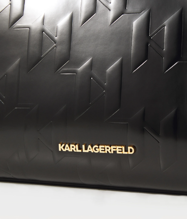KARL LAGERFELD SKUARE SP SHINY MONO TOTE - Handbag - black