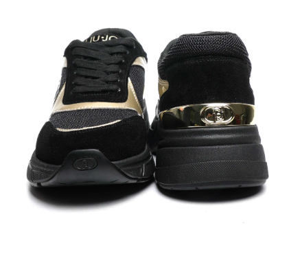 LIU JO Cow Suede Mesh Metal Sneakers