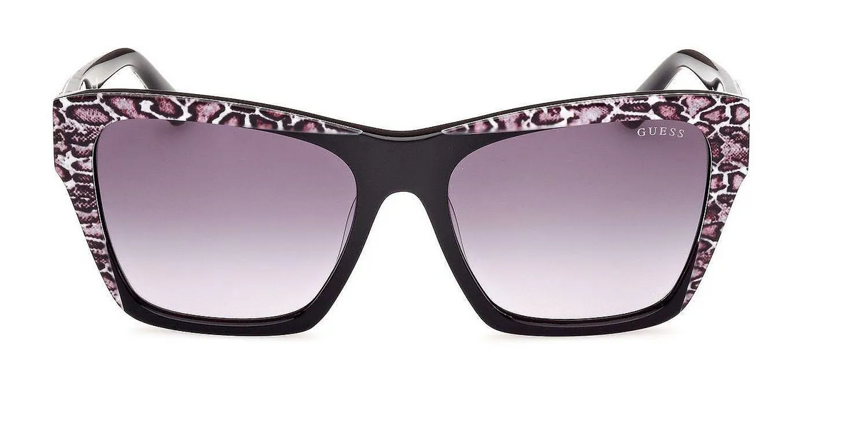 GUESS GU00113 05B Square Sunglasses – Black / Multicolour