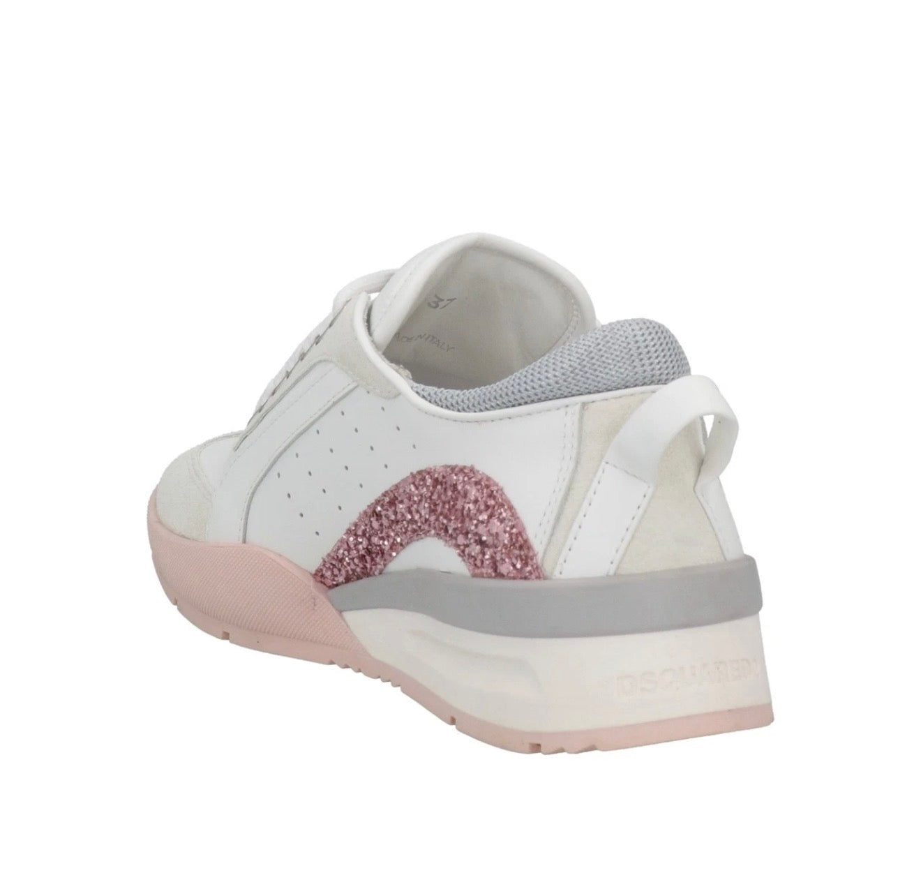 DSQUARED2 Glitter Leather Sneakers
