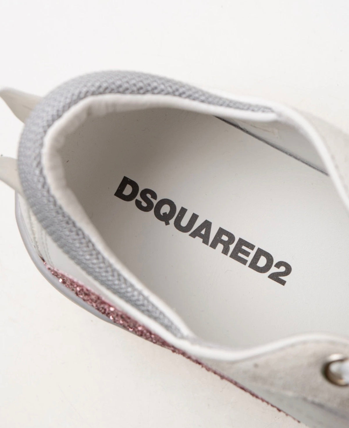 DSQUARED2 Glitter Leather Sneakers