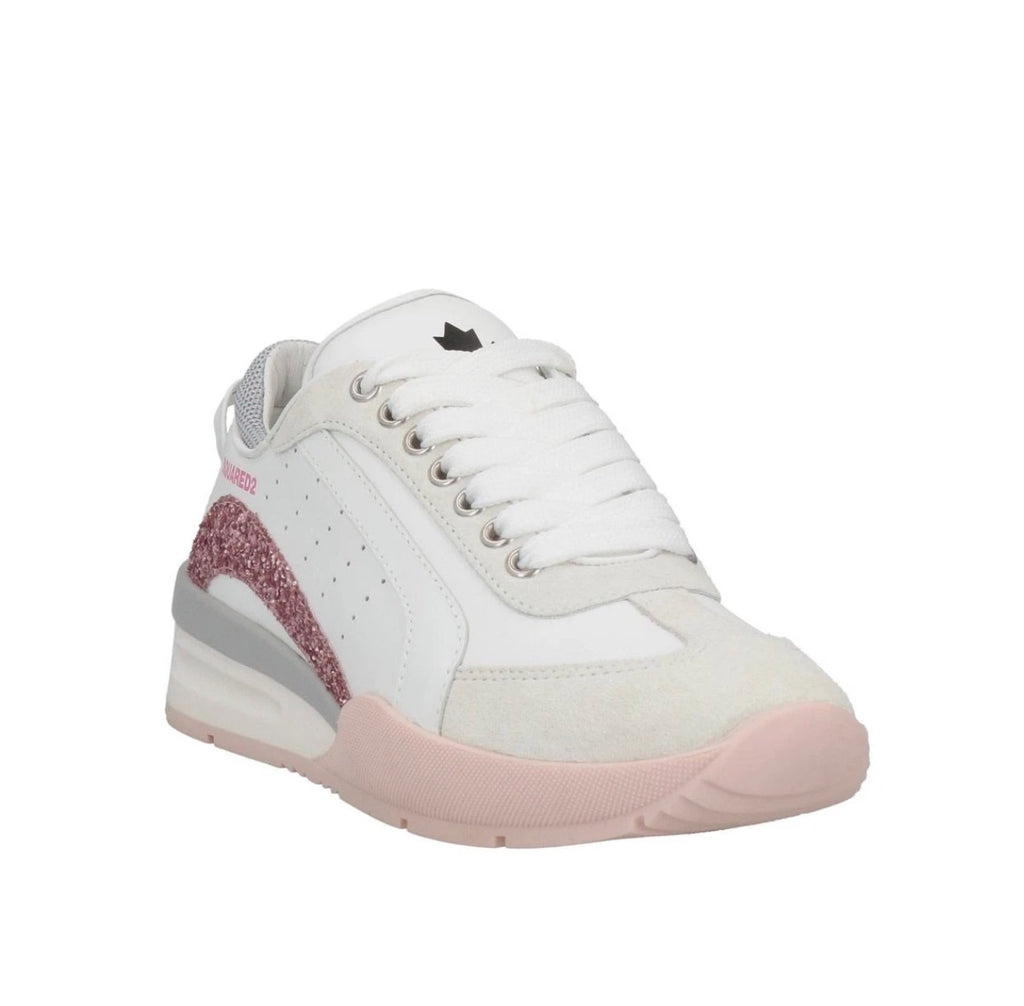 DSQUARED2 Glitter Leather Sneakers