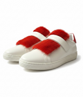 MONCLER Lucie Leather & Mink Fur Sneakers