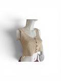 DESIGUAL Crochet Knit Crop Top