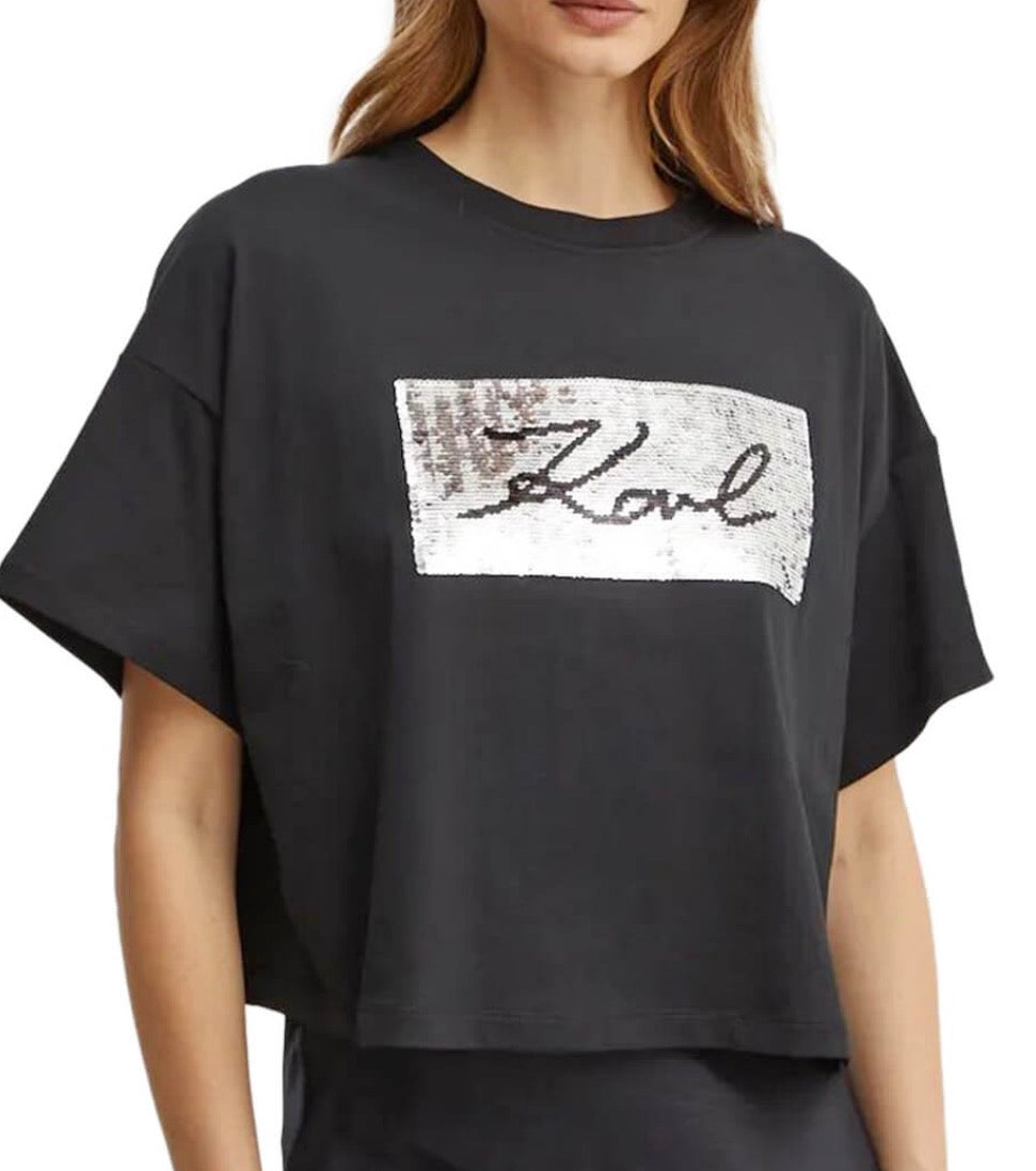 KARL LAGERFELD Reversible Sequins T-Shirt