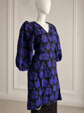 ICHI IX SAGA Dress – Deep Blue Flower Print